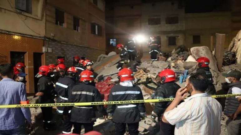مصرع شخص في حادث انهيار بناية بحي سباتة